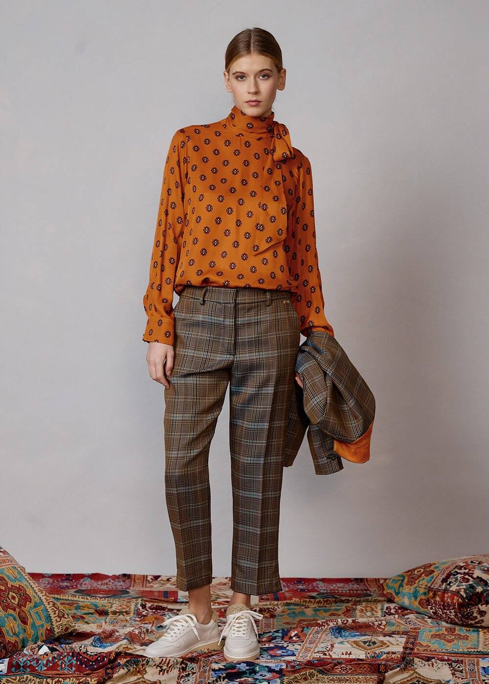 Luis Trenker Pantaloni con motivo pied-de-poule modello Luleonelle Only for today
