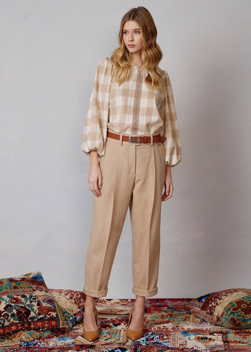 Luis Trenker Pantaloni carrot fit in flanella modello Luloretta Trasporto libero internazionale