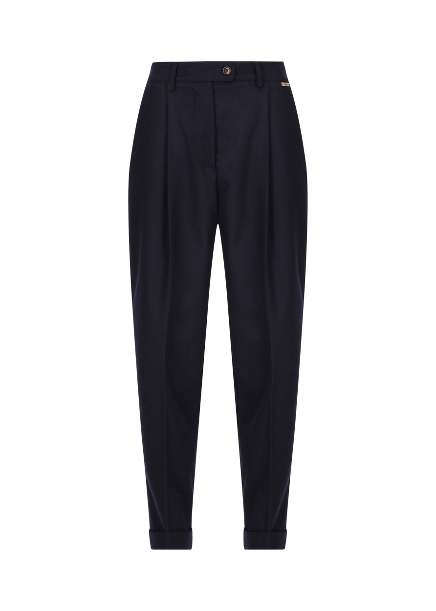 Luis Trenker Pantaloni carrot fit in flanella modello Luloretta Officina