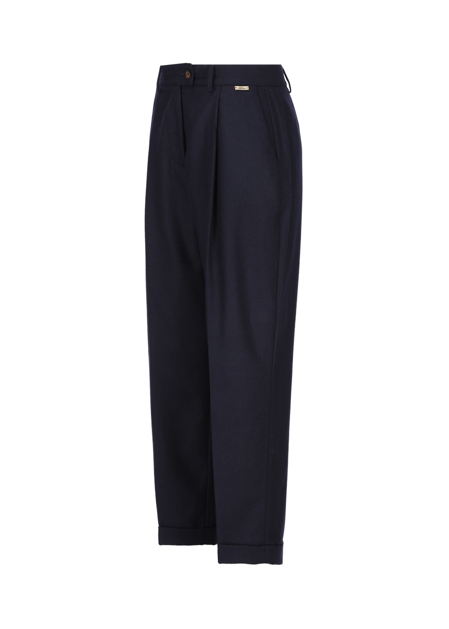 Luis Trenker Pantaloni carrot fit in flanella modello Luloretta Officina