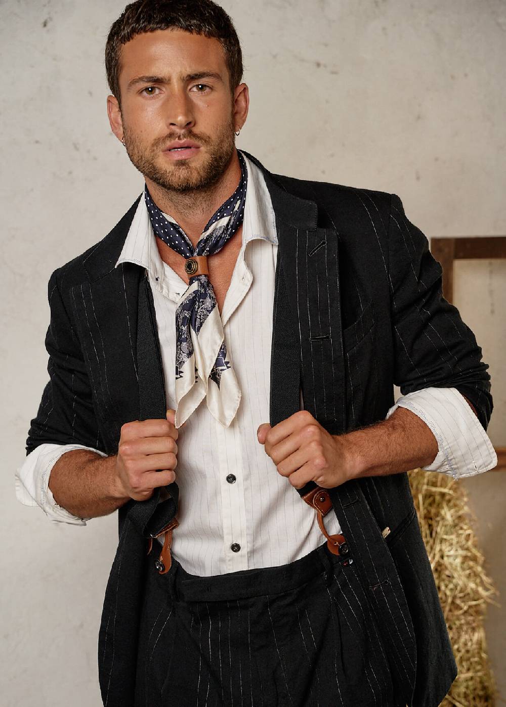Luis Trenker Blazer con motivo gessato modello Lusandretto Shopping Online