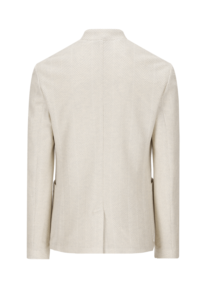 Luis Trenker Blazer in jersey con motivo a spina di pesce modello Luigis Saldi