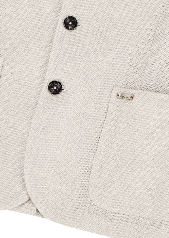 Luis Trenker Blazer in jersey con motivo a spina di pesce modello Luigis Saldi