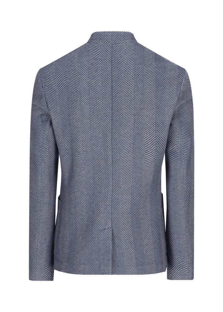 Luis Trenker Blazer in jersey con motivo a spina di pesce modello Luigis Offerte