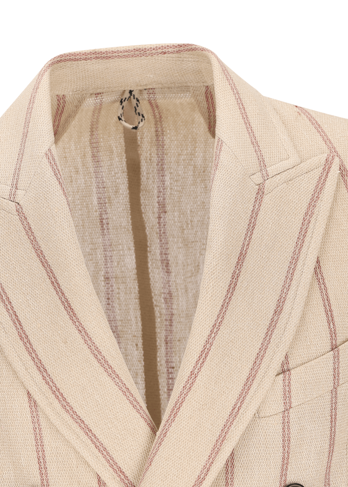 Luis Trenker Blazer in lino con motivo gessato modello Lusimone Vendita Calda