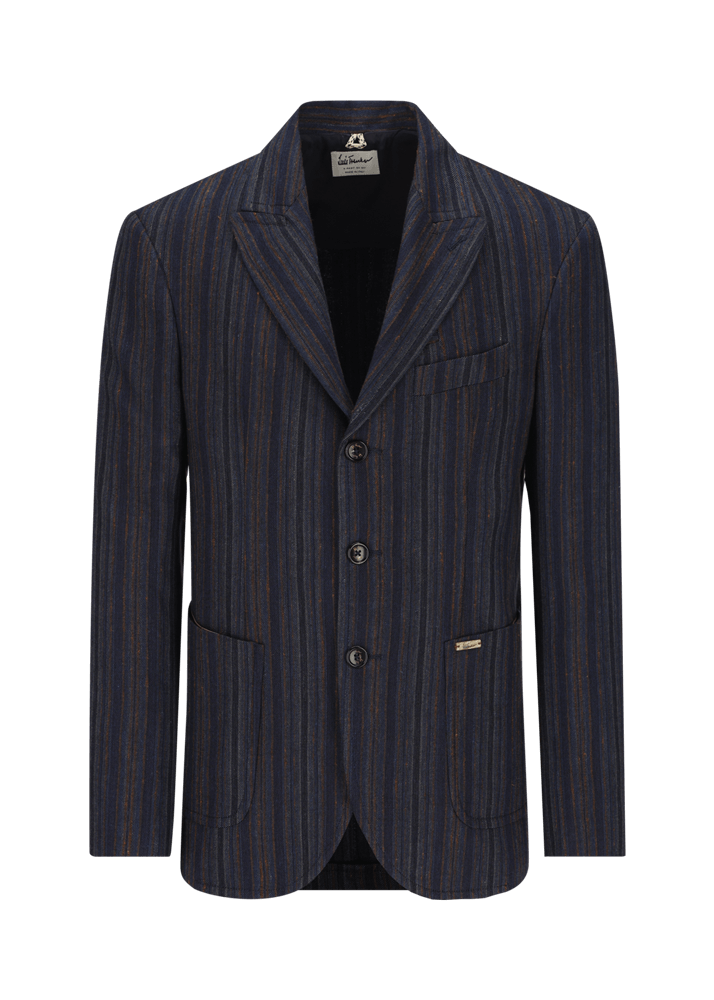 Luis Trenker Blazer con motivo a righe modello Lustefan Vendita Economica