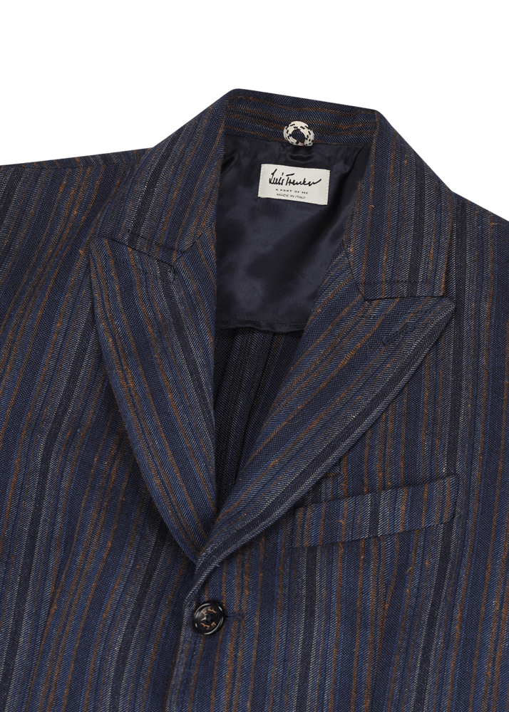 Luis Trenker Blazer con motivo a righe modello Lustefan Vendita Economica