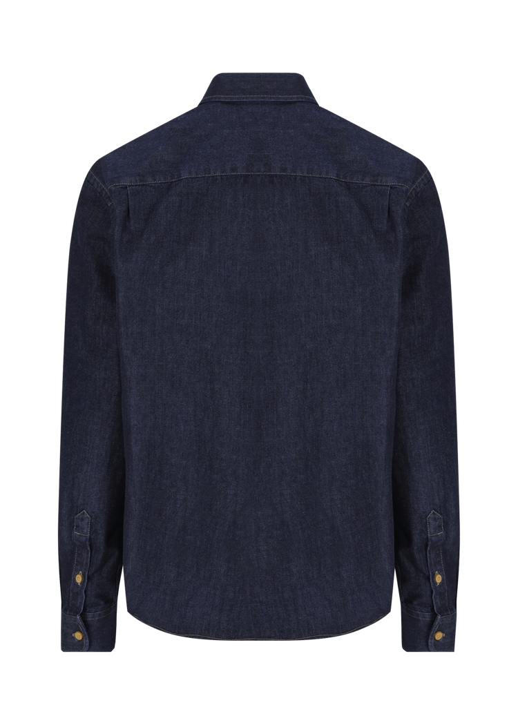 Luis Trenker Camicia button down in denim modello Lubenzio Offerta natalizia