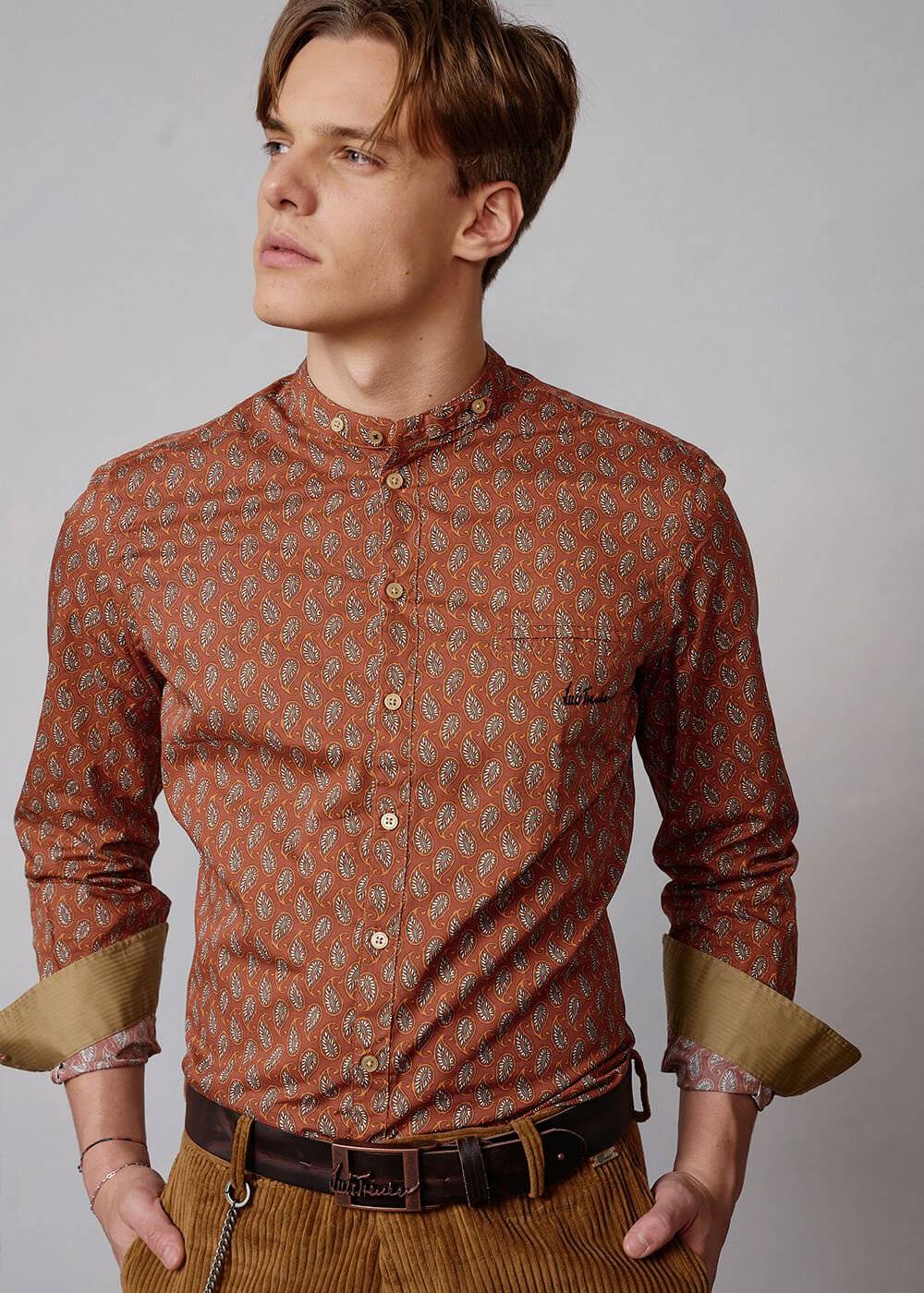 Luis Trenker Camicia con stampa modello Lubernet Offerta San Valentino