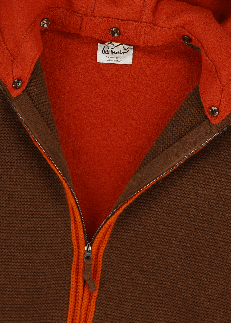 Luis Trenker Cardigan lavorato a maglia con cappuccio modello Luwallace Online Outlet