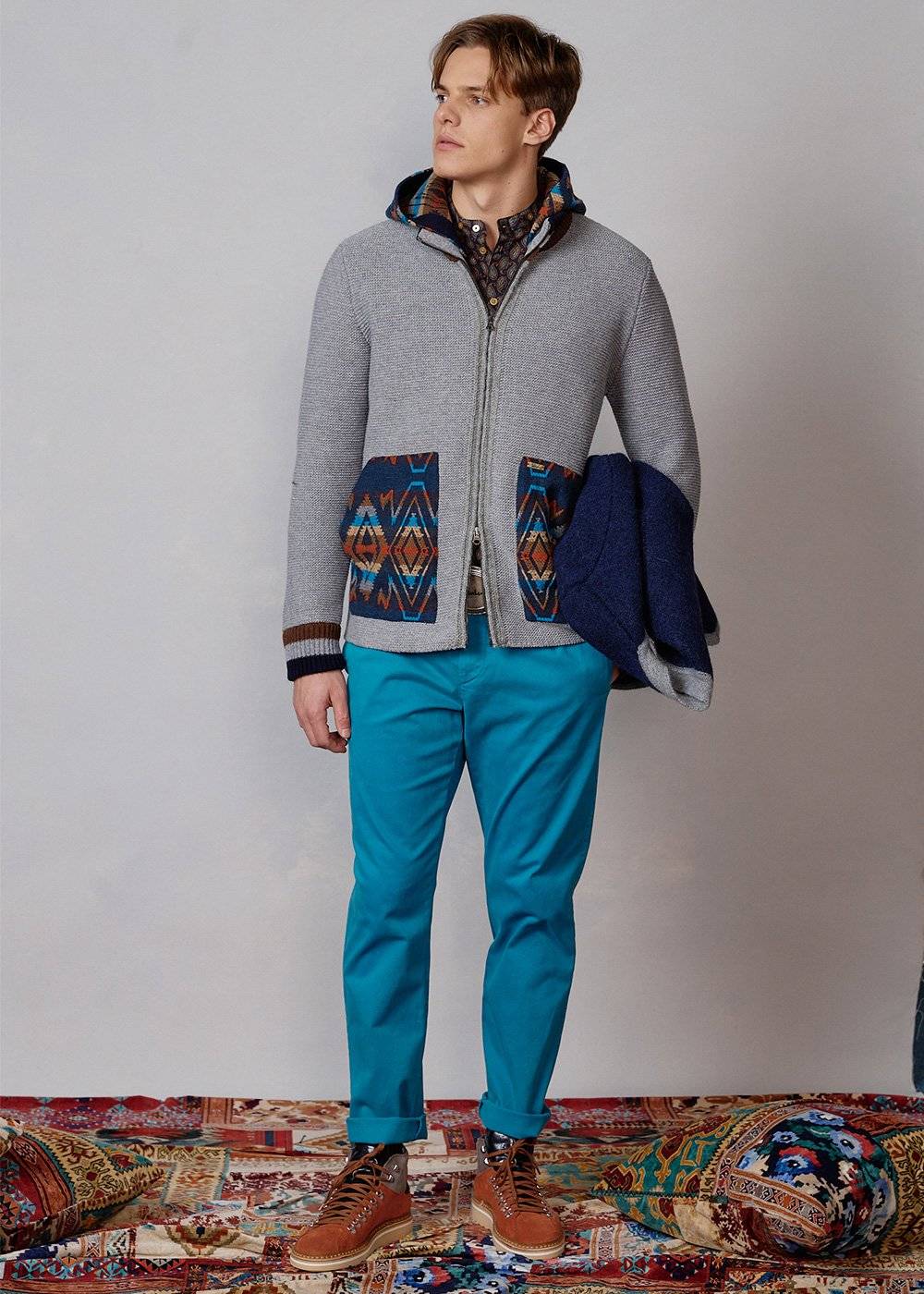 Luis Trenker Cardigan con cappuccio modello Lutor Offerta settimanale