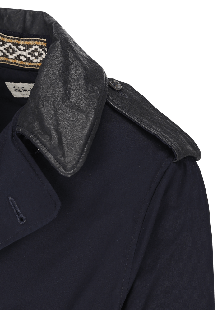 Luis Trenker Trench con dettagli in pelle modello Lufelipe ACQUISTA ORA
