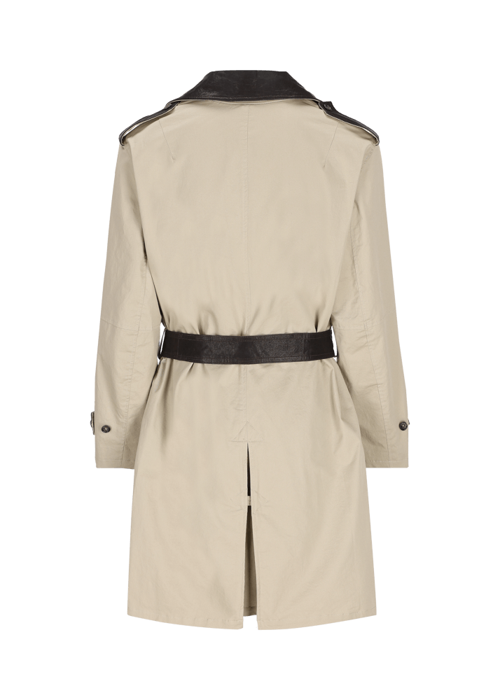 Luis Trenker Trench con dettagli in pelle modello Lufelipe Latest stili