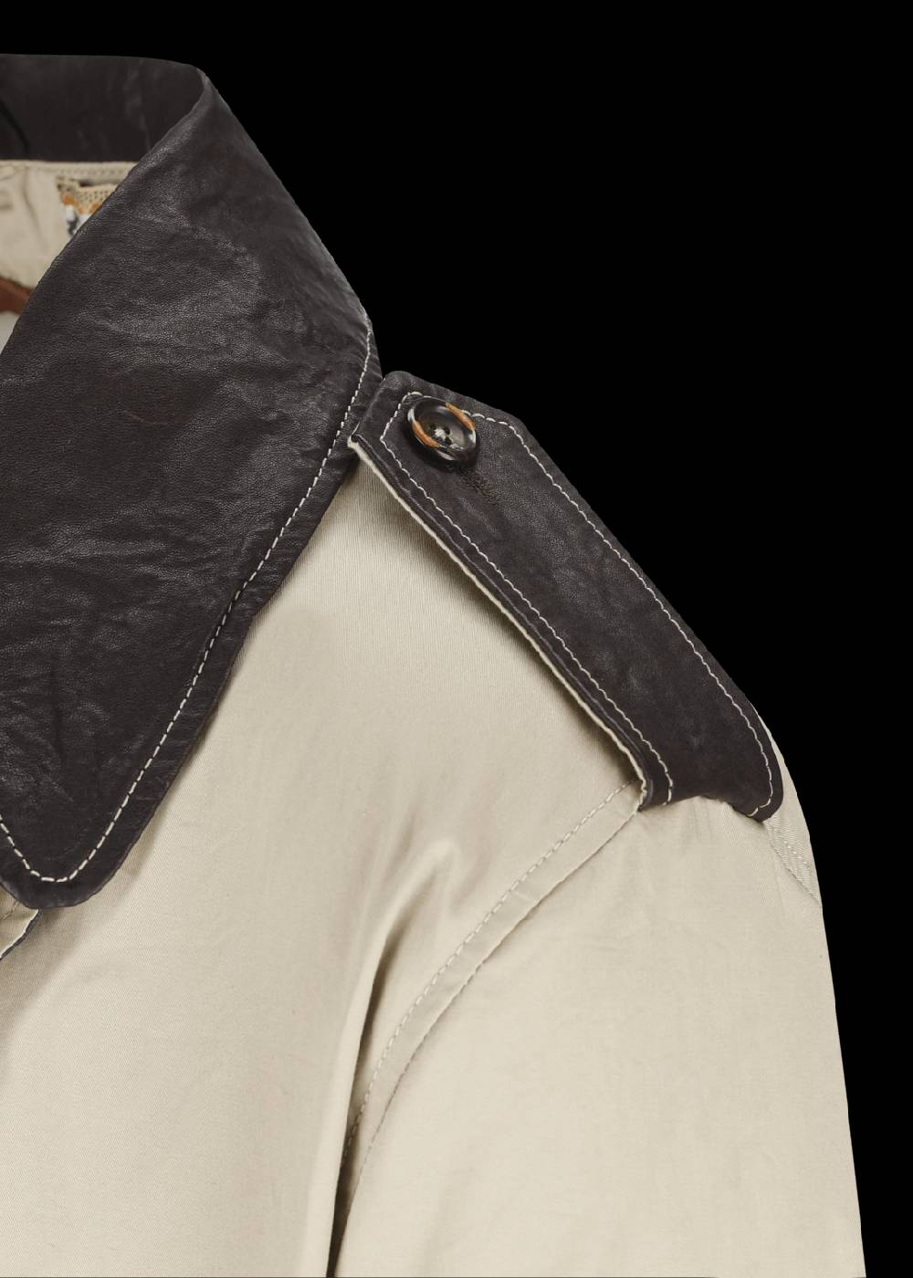Luis Trenker Trench con dettagli in pelle modello Lufelipe Latest stili