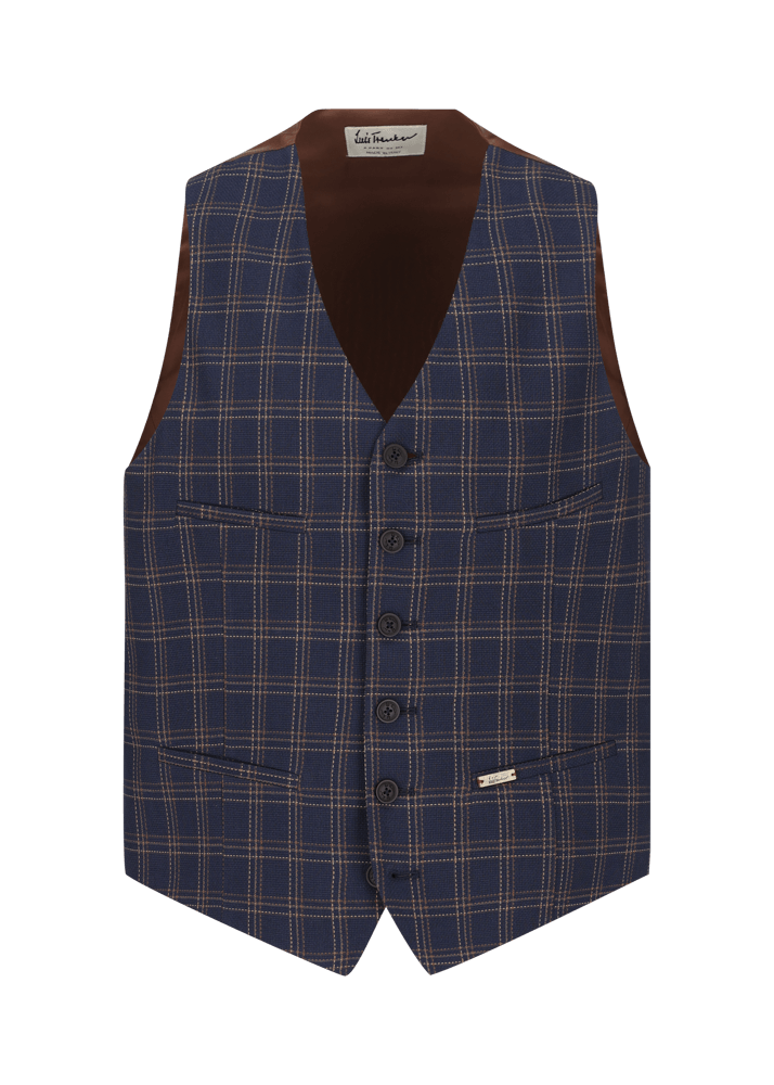 Luis Trenker Gilet con motivo a quadretti modello Lusebastian Fino al 60% di sconto