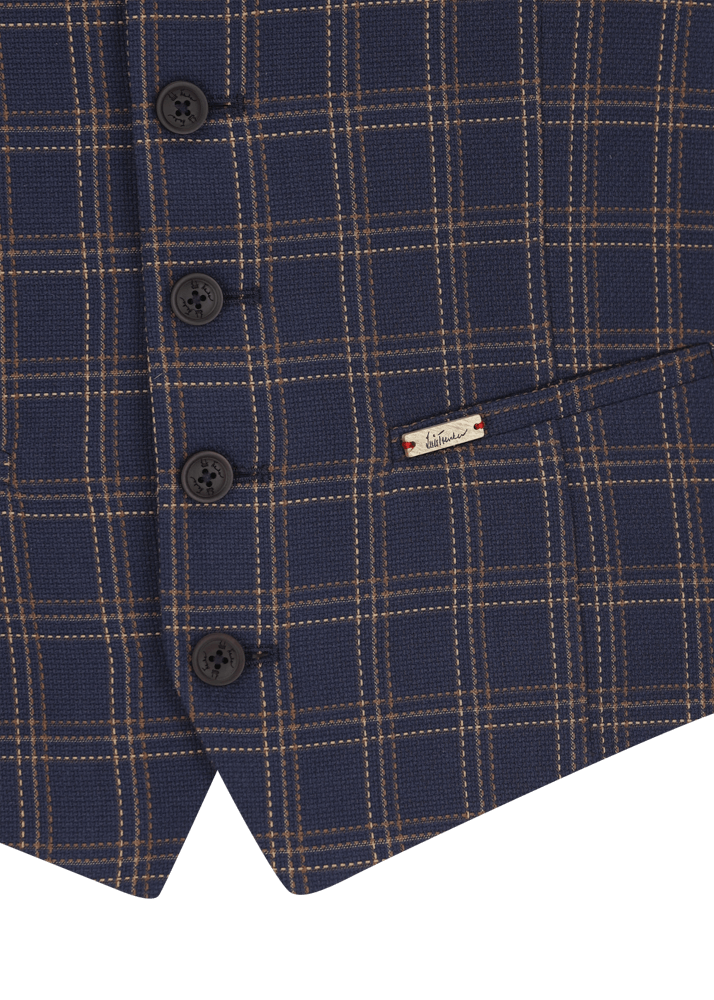Luis Trenker Gilet con motivo a quadretti modello Lusebastian Fino al 60% di sconto