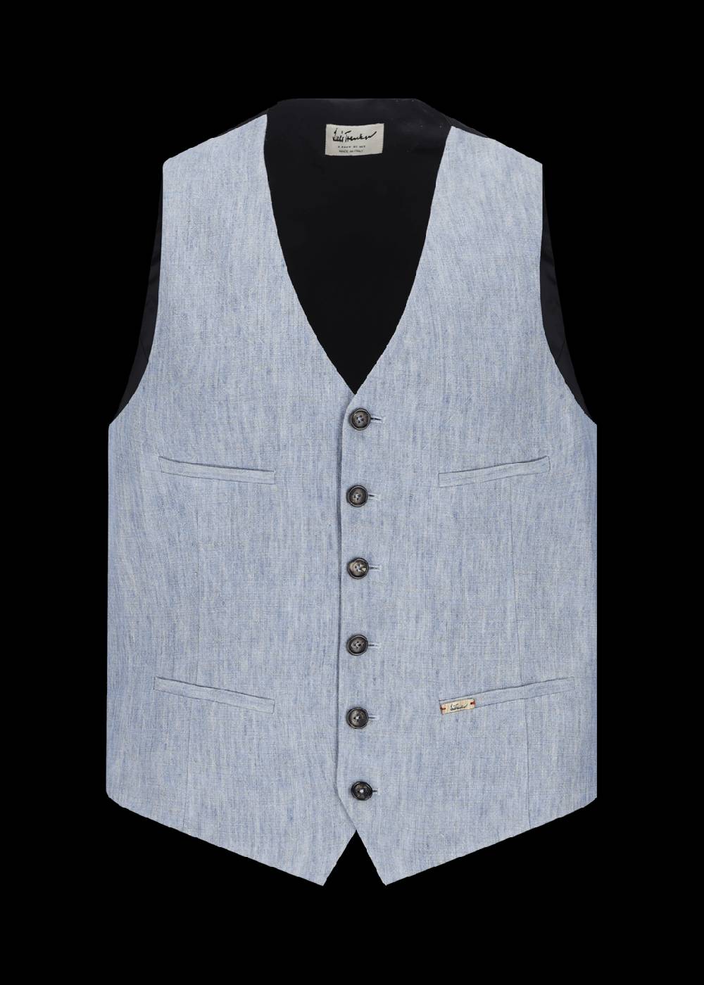 Luis Trenker Gilet in puro lino modello Lusebastian Sostegno trimestrale
