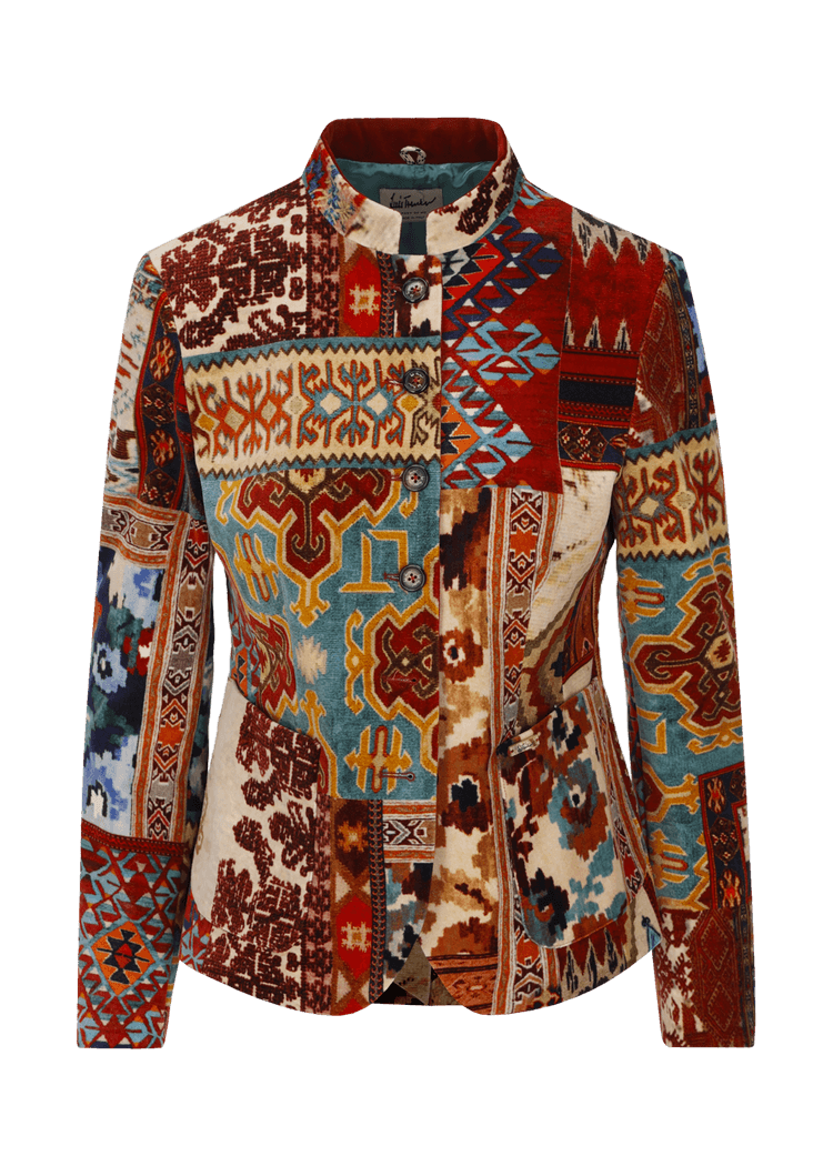 Luis Trenker Blazer in velluto con stampa modello Luranda 50% di sconto per tempo limitato