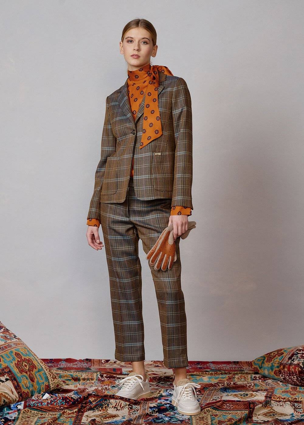 Luis Trenker Blazer con motivo pied-de-poule modello Luramea Promozione