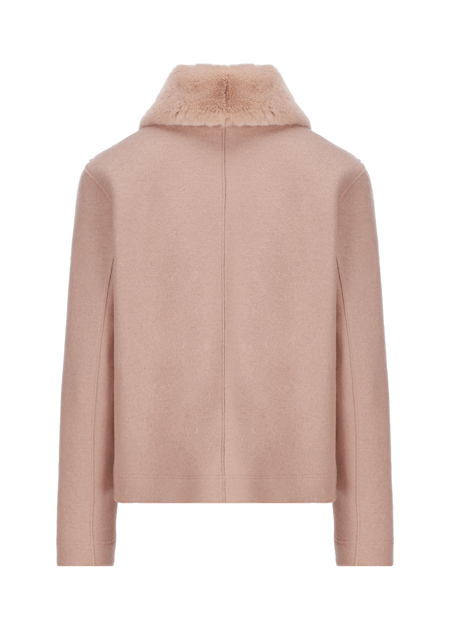 Luis Trenker Blazer in lana cotta con collo in pelliccia modello Luroberta Consegna Veloce