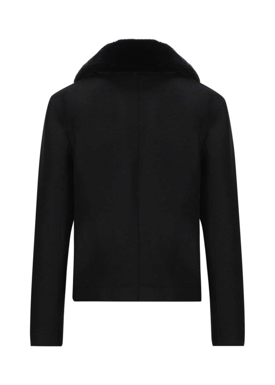 Luis Trenker Blazer in lana cotta con collo in pelliccia modello Luroberta Promozione Limitata