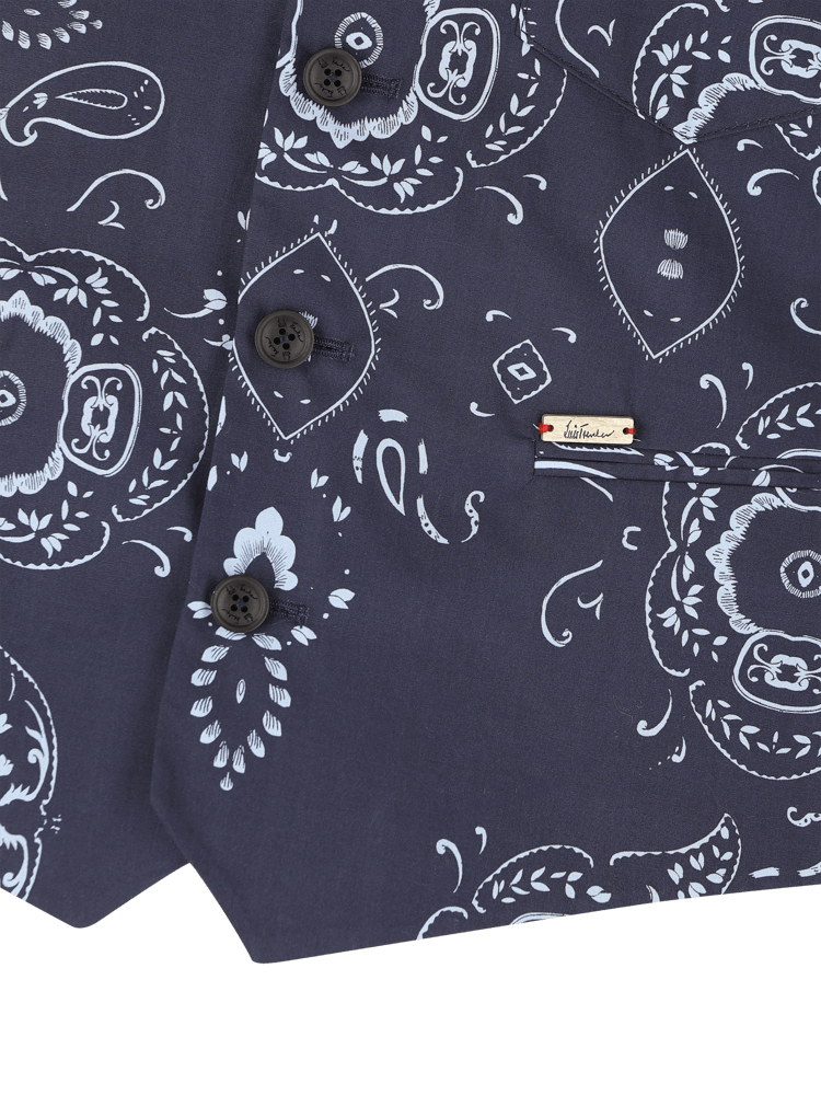 Luis Trenker Gilet con stampa bandana modello Luselim Novità