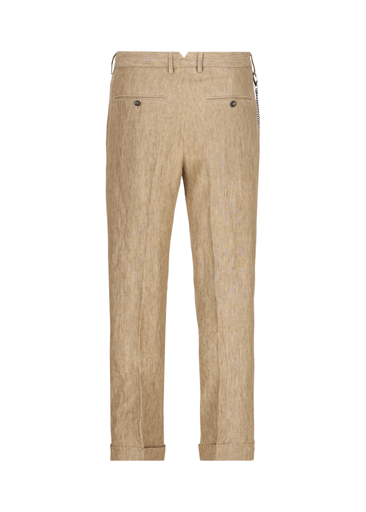 Luis Trenker Pantaloni chino in puro lino modello Lubruneu Saldi Di Fabbrica