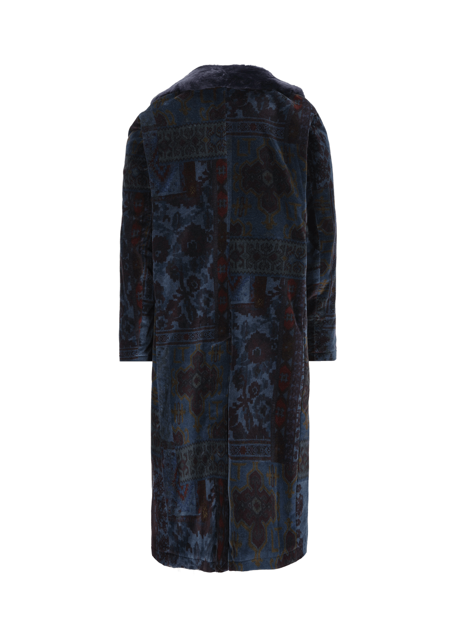 Luis Trenker Cappotto in velluto con collo in pelliccia modello Lusamir Lightning offer