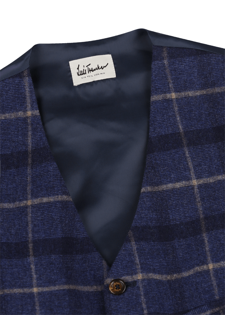 Luis Trenker Gilet con motivo a quadri modello Lusebastian Offerta settimanale
