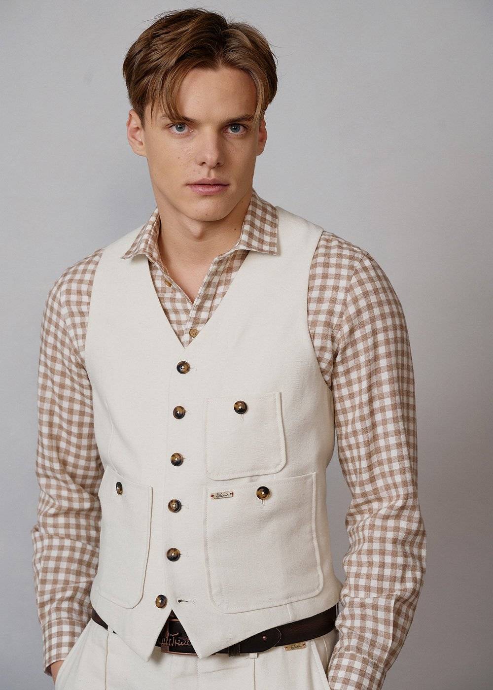 Luis Trenker Gilet in twill modello Luseba Ultimi tre giorni