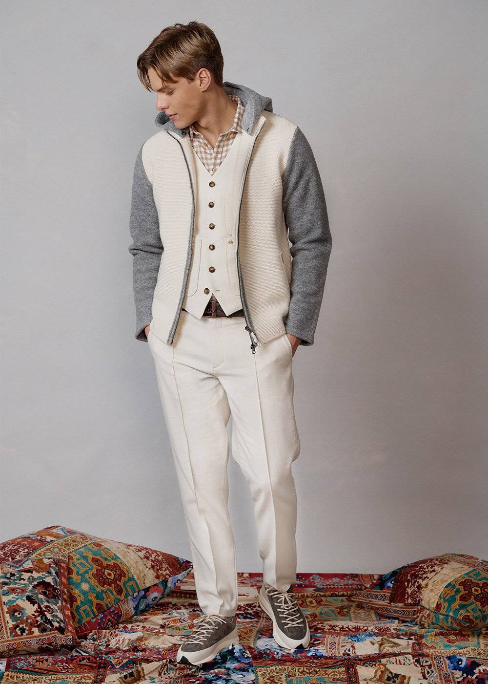 Luis Trenker Gilet in twill modello Luseba Ultimi tre giorni