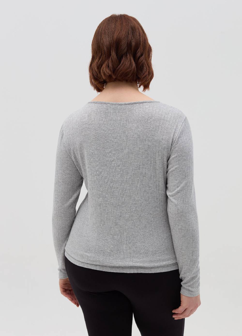 MYA T-shirt in lurex a coste piatte Curvy Saldi Di Fabbrica
