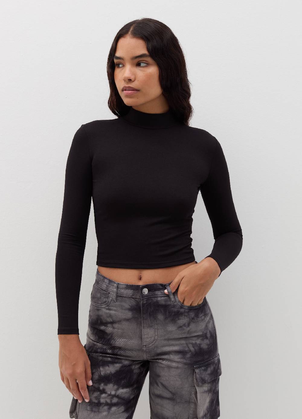 B. ANGEL T-shirt mock neck con maniche lunghe Comprane uno, ottenene uno gratis