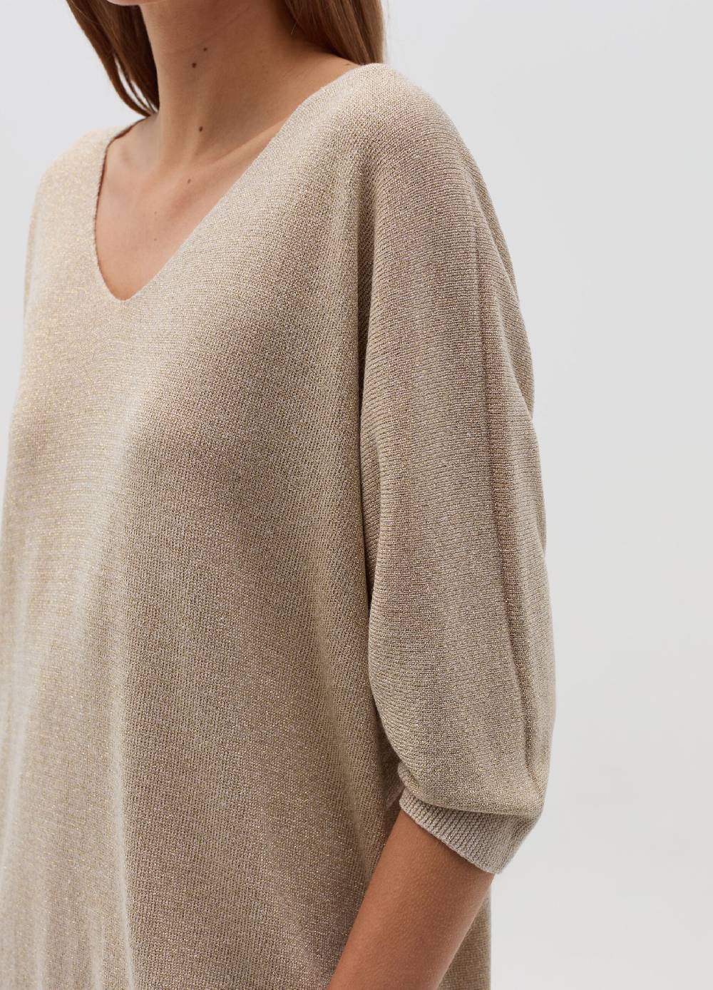 HYBRID Maglia in lurex con maniche a tre quarti Qualità