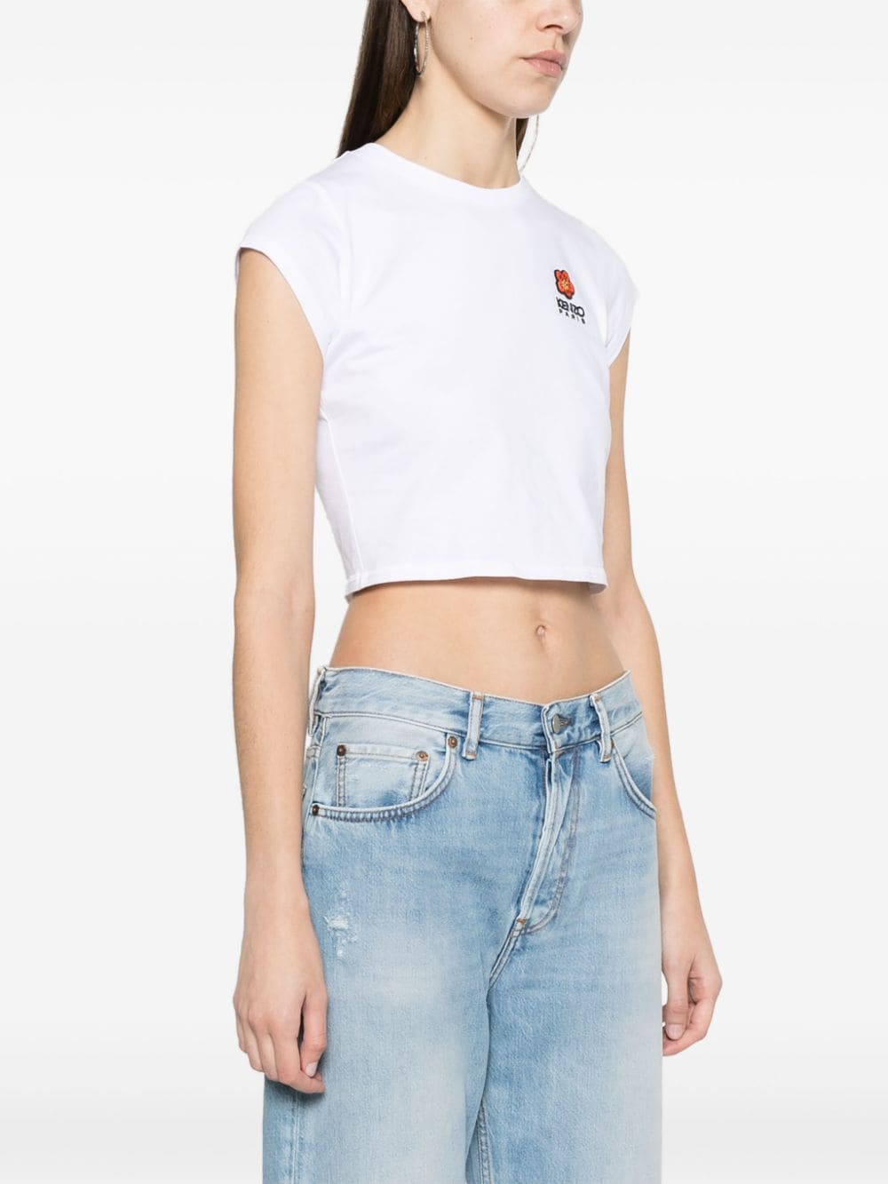 KENZO 'boke flower crest' micro-embroidered t-shirt Liquidazione