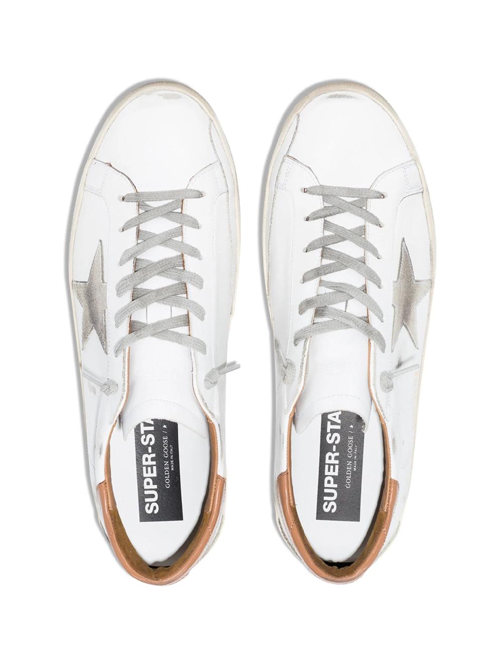 Golden Goose Super-star man with suede star and brown heel tab Offerta migliore