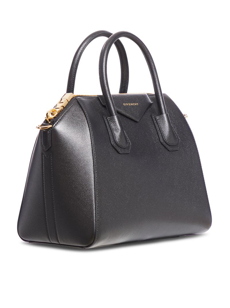 Suitnegozi Borsa a mano Antigona piccola in pelle nera Ritorno libero