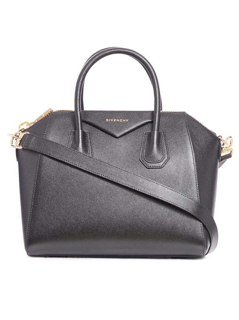 Suitnegozi Borsa a mano Antigona piccola in pelle nera Ritorno libero