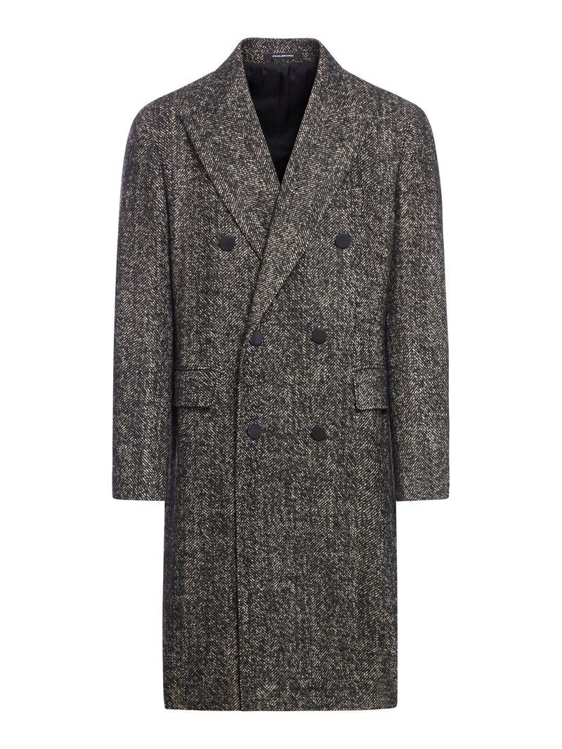 Suitnegozi CAPPOTTO DOPPIOPETTO LUNGO IN MISTO LANA SPIGATO