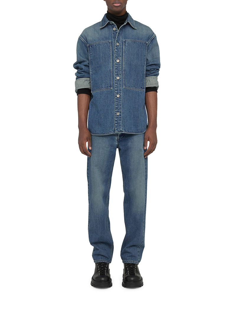 Suitnegozi jeans affusolati in cotone con toppa con logo Acquista Ora