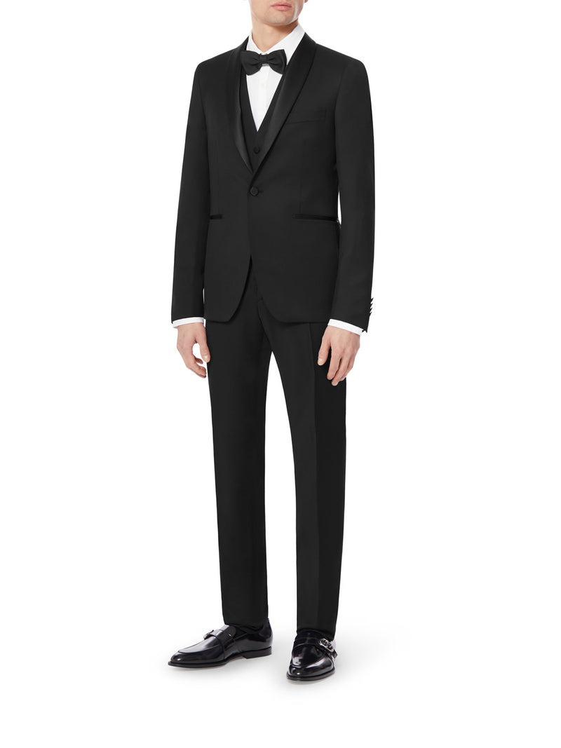 Suitnegozi SMOCKING CON GILET IN LANA Saldi Di Fabbrica