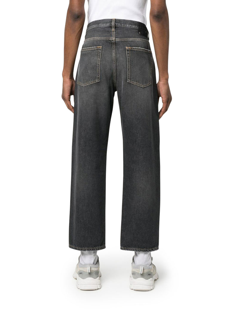 Suitnegozi Jeans lavati a gamba larga con toppa con logo I Più Venduti