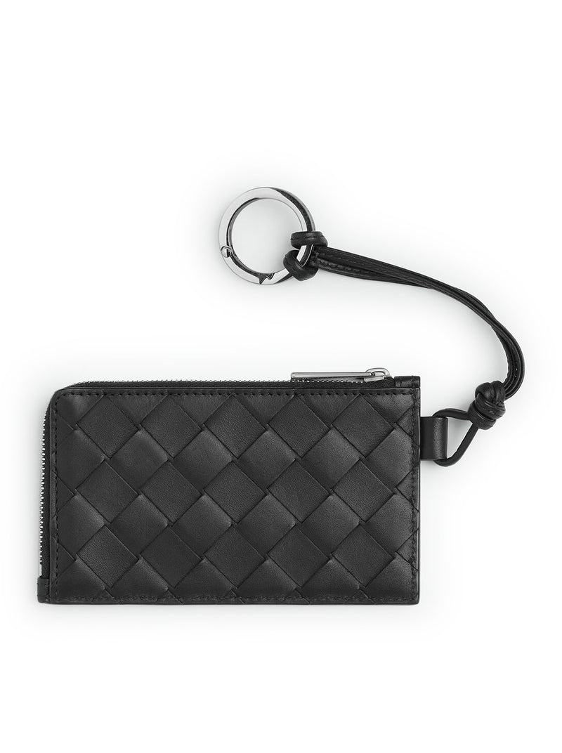 Suitnegozi Intrecciato L-Zippered Card Holder On Strap Promozione temporanea