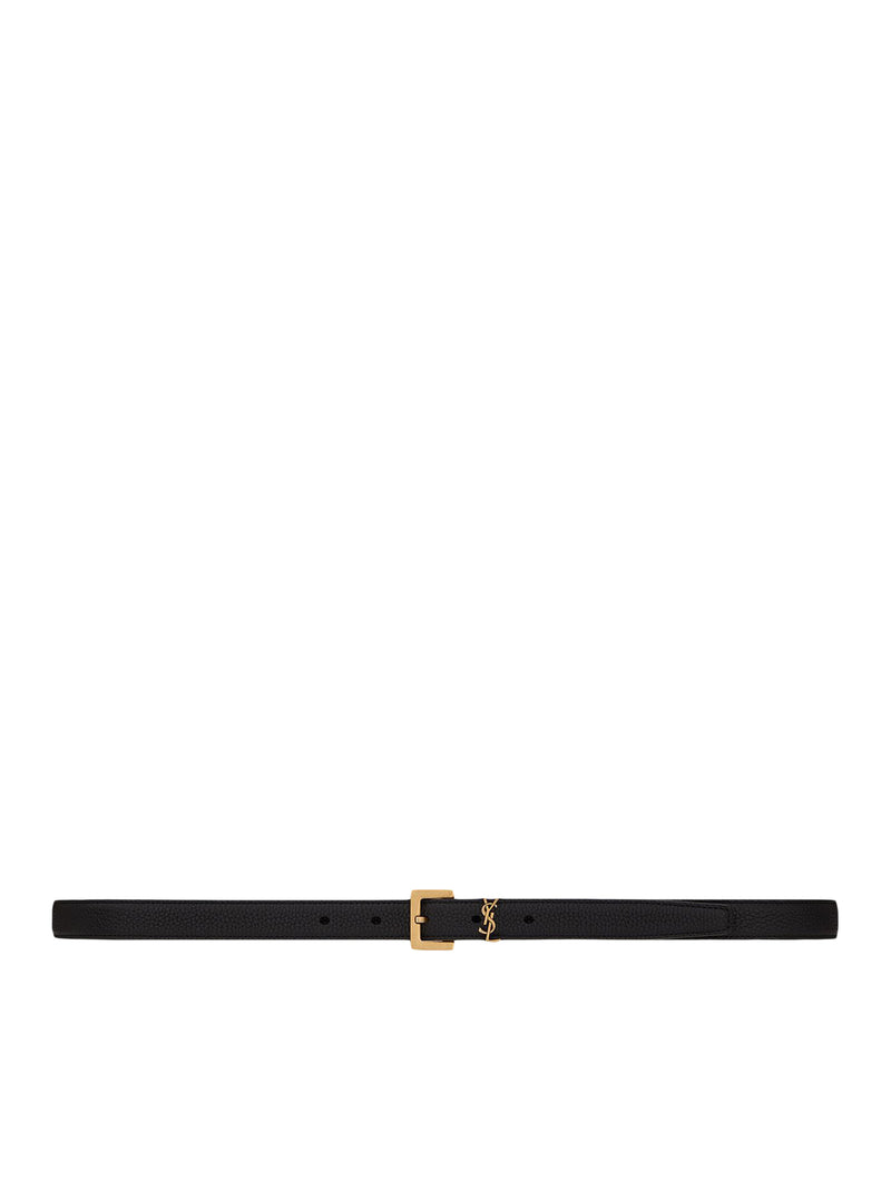 Suitnegozi CASSANDRE CINTURA SOTTILE IN PELLE MARTELLATA CON FIBBIA QUADRATA Shopping Online