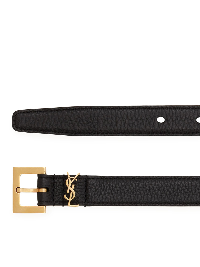 Suitnegozi CASSANDRE CINTURA SOTTILE IN PELLE MARTELLATA CON FIBBIA QUADRATA Shopping Online