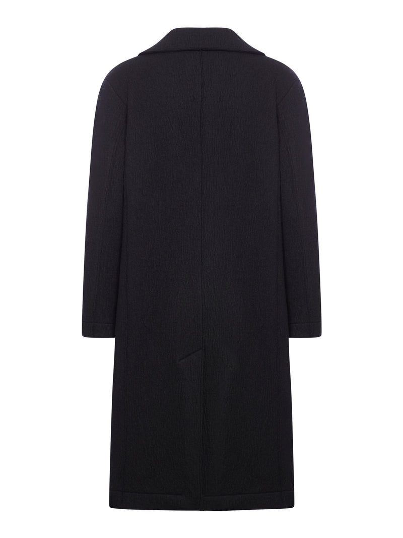 Suitnegozi Cappotto regular fit con collo a revers in lana cotta Shopping Online