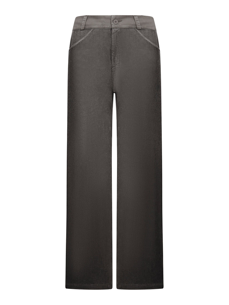 Suitnegozi Pantalone a palazzo in velluto a coste di viscosa e cotone stretch Convenienza