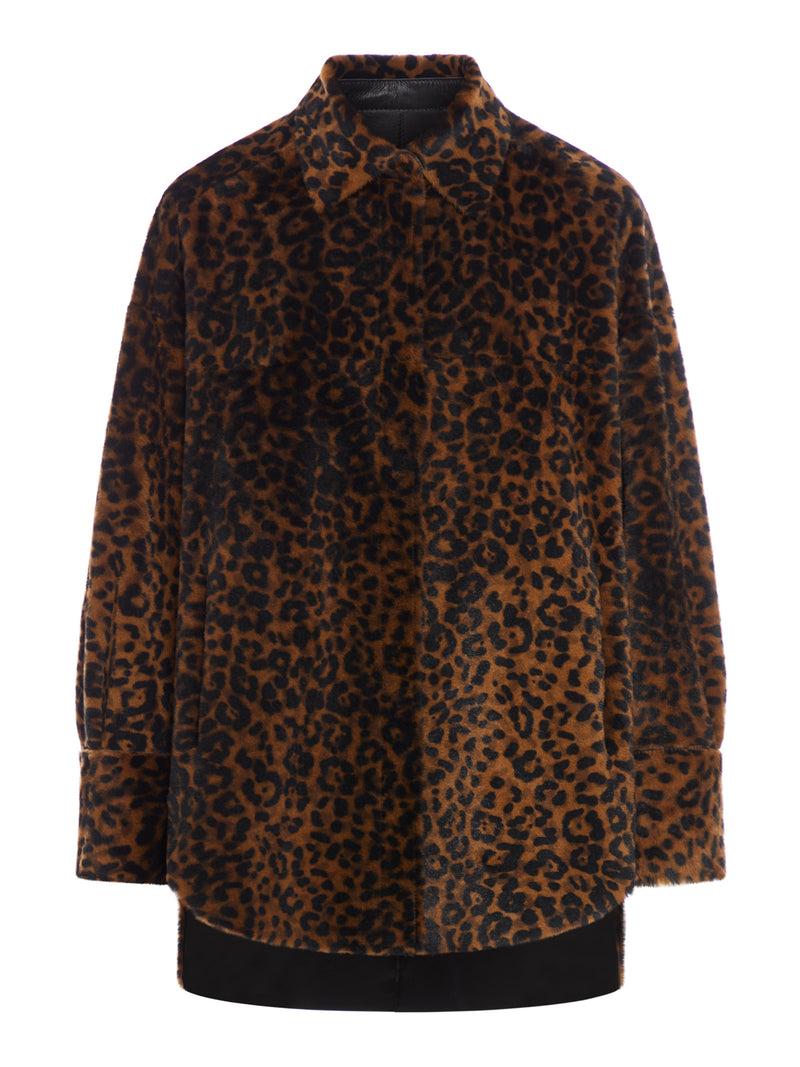 Suitnegozi Giacca/camicia in pelle leopardata Offerte