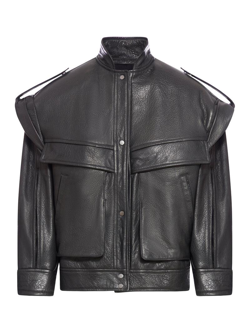 Suitnegozi Giacca oversize in pelle martellata Hotsell