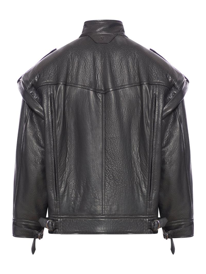 Suitnegozi Giacca oversize in pelle martellata Hotsell